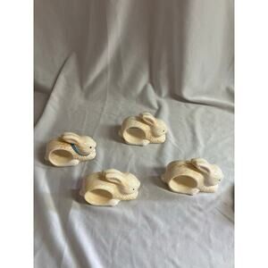 Bunny Napkin Holders 4 Pieces Dinner Easter Rabbit Decor Spring